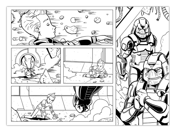 Chasing Stars comic process – Sketch to final – NormGrock – Illustrator